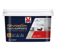 V33 Peinture rénovation multi-supports, Rouge caprice 2L