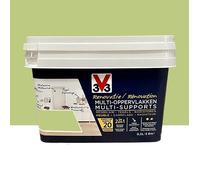 V33 Peinture rénovation multi-supports, Vert mousse satin 0,5L