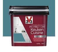 V33 Peinture Rénovation Perfection Cuisine Bleu lagon 0,75 L