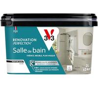 V33 Peinture Rénovation Perfection® Salle de Bain Blanc Satin 2L