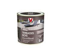 V33 Peinture sols extérieurs terrasses bois, Moka 0,5L