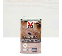 V33 Teinte & protection meubles et boiseries, Blanc 0,5L
