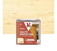 V33 Vernis bois extérieur Incolore brillant - Haute Protection - Haute résistance rayures et UV - Anti-goutte et tendu bon - Ecolabel - 0,5L