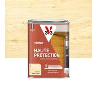 V33 Vernis bois extérieur Incolore brillant - Haute Protection - Haute résistance rayures et UV - Anti-goutte et tendu bon - Ecolabel - 1L