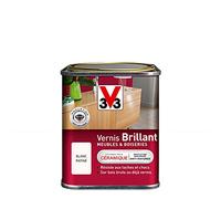 V33 Vernis intérieur Brillant meubles & boiseries, Blanc patiné 0,25L