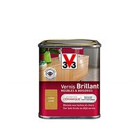V33 Vernis intérieur Brillant meubles & boiseries, Chêne doré 0,25L