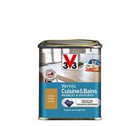 V33 Vernis intérieur cuisine & bains meubles et boiseries, Chêne doré satin 0,25L