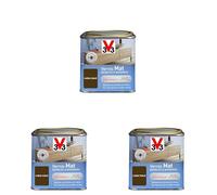 V33 Vernis intérieur Mat meubles & boiseries, Chêne foncé 0,5L (Lot de 3)