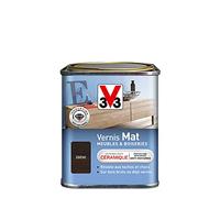 V33 Vernis intérieur Mat meubles & boiseries, Ebène 0,25L