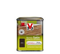 V33 Vernis intérieur Satin meubles & boiseries, Ebène 0,25L