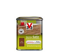 V33 Vernis intérieur Satin meubles & boiseries, Teck de Java 0,25L