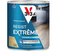 V33 Vitrificateur parquets Résist extrême cuisine & bains, Incolore satin, 0,75L