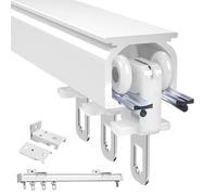 V3VOGUE Ensemble De Rail À Rideau en Aluminium 50-600 Cm - Système De Plafond pour Séparation De Pièce avec Rouleau - pour Grands Rideaux Lourds