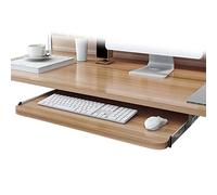 V3VOGUE Plateau Coulissant Clavier - Glissement en Douceur sous Bureau - Tiroir À Clavier Coulissant, 52/60/70x27cm, Support De Clavier/Étagère De Rangement/Tablette Tiroir avec Coulisses