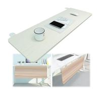 V3VOGUE Pliable À 90° Plateau De Clavier D'ordinateur, 55/65/75x25cm Plateau D'extension De Bureau en Bois, avec Pince en C, sans Perçage, Rallonge De Bureau pour Dactylographie Et Jeu
