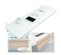 V3VOGUE Pliable À 90° Plateau De Clavier D'ordinateur, 55/65/75x25cm Plateau D'extension De Bureau en Bois, avec Pince en C, sans Perçage, Rallonge De Bureau pour Dactylographie Et Jeu