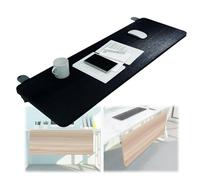 V3VOGUE Pliable À 90° Plateau De Clavier D'ordinateur, 55/65/75x25cm Plateau D'extension De Bureau en Bois, avec Pince en C, sans Perçage, Rallonge De Bureau pour Dactylographie Et Jeu