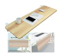 V3VOGUE Pliable À 90° Plateau De Clavier D'ordinateur, 55/65/75x25cm Plateau D'extension De Bureau en Bois, avec Pince en C, sans Perçage, Rallonge De Bureau pour Dactylographie Et Jeu