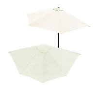 V3VOGUE Toile De Rechange pour Parasol Demi-Rond, 2.7m 5 Baleines Auvent Housse De Rechange pour Parasol Demi-Rond, Imperméable, Portable Petit Parasol Demi-Rond pour Jardin Piscine Parasol(Beige)