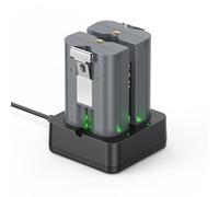V4 Batterie de rechange 3,65 V 6040 mAh pour Ring Video Doorbell 2/3/4/3 Plus, Stick Up Cam Solar (tous les Gens) et Spotlight Cam, avec 2 batteries Li-ion + 1 double chargeur