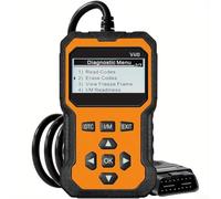 V410 Scanner de diagnostic de panne automobile, lecteur de code OBD2 pour inspection du moteur, prend en charge 9 protocoles, flux de données et trame fixe, 8 langues (jaune)