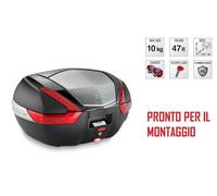 V47N GIVI BAULETTO 47LT MONOKEY NOIR AVEC CATADIOPTRES ROUGES