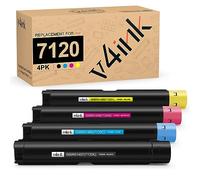 v4ink 7120 7125 7220 7225 Cartouche de toner compatible pour Xerox 006R01457 006R01458 006R01459 006R01460 Toner pour une utilisation avec WorkCentre 7120 7125 7220 7220i 225 7 Imprimante 225i (lot de