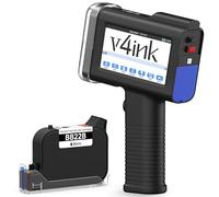 v4ink Imprimante portative BENTSAI BT-HH6105B2, imprimante Jet d'encre portative, codeur Jet d'encre Mobile, pour Code QR, Code-Barres, Date, Logo, Texte sur n'importe Quelle Surface (B2)