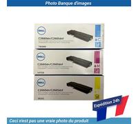 V4TG6 Dell C2660 C2665 Toner CMY Extra High Yield Pack of 3
