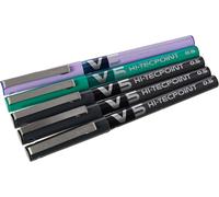 V5 0.5 Mm Liquid Ink Rollerball Pen - Assorted (Pack Of 5)