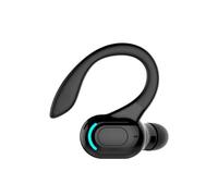 V5.2 Wireless Mono Bluetooth Headset, Built-in Microphone, IPX4 Waterproof Wireless Earbud, Hands-Free Bluetooth 20H Playback, 360° Earloop pour iPhone Android PC Office Driving Business Sport