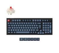 V5 Max (schwarz/blaugrau, De-layout, Gateron Jupiter Red, Hot-swap, R
