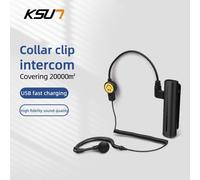V50 2pcs headset B Mini talkie-walkie V50, appareil de Communication sans fil avec écouteurs, Radios Lavalier, Intercom Radio bidirectionnel pour Bar hôtel, 2 pièces "" Nipseyteko