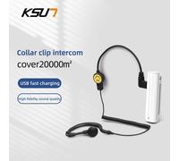 V50 2pcs headset W Mini talkie-walkie V50, appareil de Communication sans fil avec écouteurs, Radios Lavalier, Intercom Radio bidirectionnel pour Bar hôtel, 2 pièces "" Nipseyteko