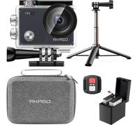 V50Xcaméra Sport Kit De Perche À Selfiecomprend 20Mp Camera Sport 4K Etanche 30Fps Avec Trépied Selfie Stick De 60Cm Pour Action Camera Sportive,Sac De Rangement,2 Batteries Et Plus