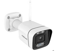 Foscam Caméra de surveillance V5P Wi‑Fi double bande 5 MP avec projecteur et sirène (Blanc)