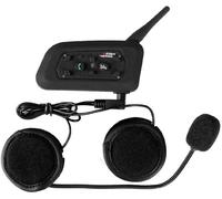 V6 Casque Bluetooth Pour Casque De Moto Interphone Interphone, Duplex Intégral Interphone Sans Fil Pour Motocyclette Connectez Jusqu'À 6 Coureurs,Gps / Mp4 / 1200M(Câble Dur, 1 Paq[ECO5240602]