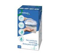 V600x80 Sac VOMITOIRE MULTIPACK = 80 sacs. Avec jupe extérieure intégrée pour la protection des mains. Absorbe 600 ml. Hypoallergénique et testé dermatologiquement. (Lot de 4 = 80 sacs avec tapis)