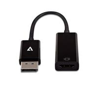 V7 Adaptateur vidéo DisplayPort mâle vers HDMI femelle, noir, fin