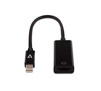 V7 Adaptateur vidéo Mini-DisplayPort mâle vers HDMI femelle, noir, fin