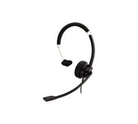 V7 Casque Mono HA401 : Connecteur 3.5mm, Microphone Omnidirectionnel à Réduction de Bruit, DSP, Arceau Réglable, Oreillette Supra-Aural, Câble 1.8m