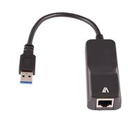 V7 Adaptateur Ethernet Gigabit 3.0 A mâle vers RJ45 femelle, noir