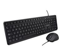 V7 CKU350ES - Ensemble clavier et souris - USB - QWERTY - Espagnol - noir G