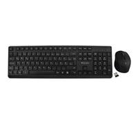 V7 CKW350DE - Ensemble clavier et souris - full size - sans fil - 2.4 GHz - QWERTZ - Allemand - noir G