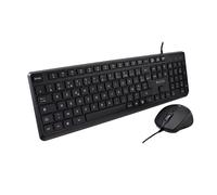 V7 Videoseven Ensemble clavier et souris CKU350ES USB QWERTY Espagnol Noir