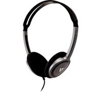 V7 HA310-2EP Black and Silver Wired Over-ear Headphones for Music with 3.5mm Jack (casque supra-auriculaire filaire pour la musique avec prise de 3,5 mm)