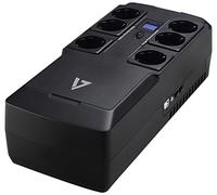 V7 Multiprise avec protection contre la surtension 6 EU (3 USV 450W) Noir