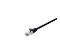 - Cordon de raccordement - RJ-45 (M) pour RJ-45 (M) - 50 cm - 6 mm - SFTP - CAT 7 - moulé, sans crochet - noir