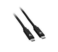 V7 - Câble USB - 24 pin USB-C (M) reversible pour 24 pin USB-C (M) reversible - 1 m - noir