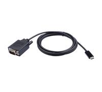 - Câble adaptateur - 24 pin USB-C (M) pour HD-15 (VGA) (M) - 2 m - vis moletées, support 1200 p 60 Hz - noir
